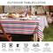 DII® Blue Ocean Stripe Print Outdoor Tablecloth with Zipper, 60x120